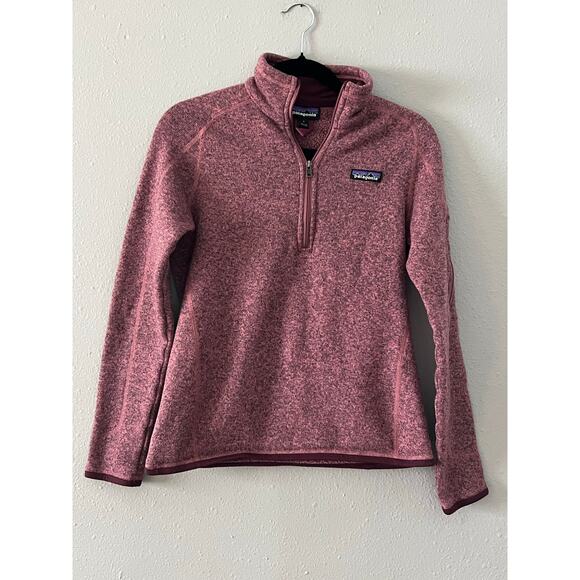 Patagonia Women’s Better Sweater 1/4 Zip Fleece Size S Pink Hiking Outdoor Layer - Picture 1 of 4